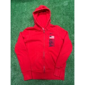 Women's size medium Nike USA track red zip up jacket athletic wear